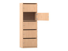 Flexeo® Schließfachschrank 5 Fächer mit Briefschlitzen Breite 64 1 cm