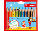 STABILO® Buntstifte woody 3 in 1 Kartonetui 10 Farben