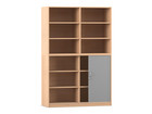 Flexeo® Rollladenschrank 12 Fächer Mittelwand Tür unten Breite 126 4 cm