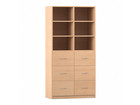 Flexeo® Schrank 6 große Schubladen 6 Fächer Mittelwand Breite 94 4 cm