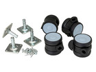Flexeo® Satz mit 4 Rollen auf Metallplatte inkl Schrauben