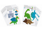 Prickel Vorlagen Dino und Ritterburg 10 Stück