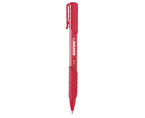 STAEDTLER 43402 Kugelschreiber Rot – Mit Langer Schreiblänge, Sechskantschaft, Anti-Erstickungskappe