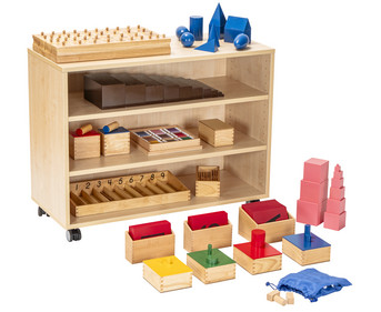 Betzold Montessori Lernwagen mit 13 Grundmaterialien