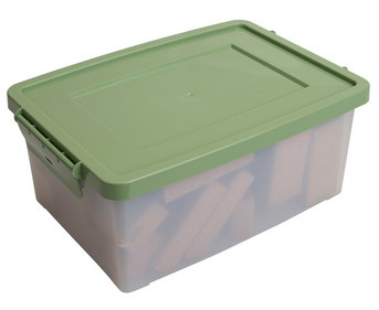 Betzold Aufbewahrungsbox 16 x 39 5 x 27 5 cm weiß transparent Naturfarben