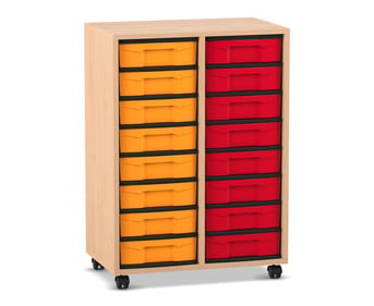 Flexeo® Regal 2 Reihen 16 kleine Boxen