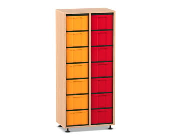 Flexeo® Regal 2 Reihen 14 große Boxen