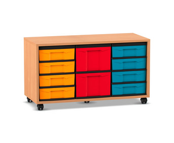 Flexeo® Regal 3 Reihen 2 große Boxen 8 kleine Boxen