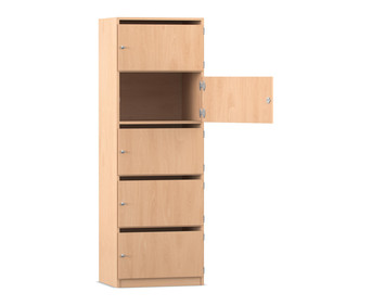 Flexeo® Schließfachschrank 5 Fächer mit Briefschlitzen Breite 64 1 cm