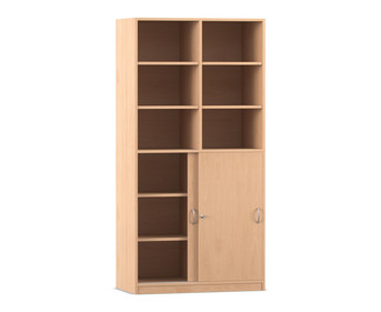 Flexeo® Schiebetürenschrank 12 Fächer Mittelwand 2 Türen Breite 94 4 cm