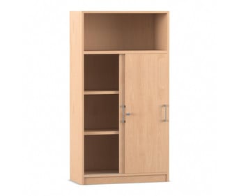 Flexeo® Kombi Schrank unten Schiebetüren oben 1 Fach = 4 Ordnerhöhen