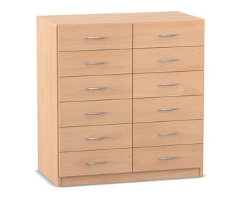 Flexeo® Schrank 12 kleine Schubladen Breite 94 4 cm