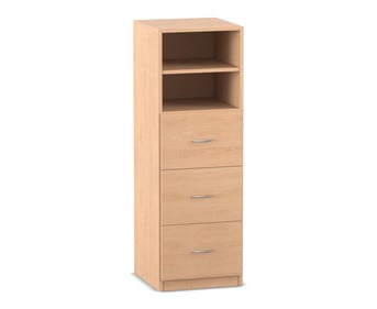 Flexeo® Schrank 3 große Schubladen 2 Fächer Breite 48 1 cm