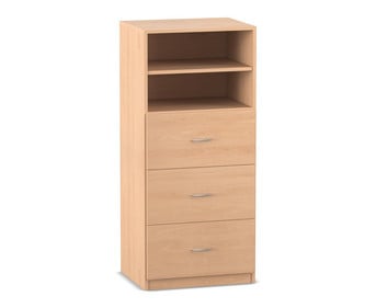 Flexeo® Schrank 3 große Schubladen 2 Fächer Breite 64 1 cm