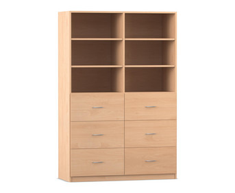 Flexeo® Schrank 6 Hängeregister 6 Fächer Mittelwand Breite 126 4 cm