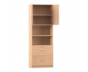 Flexeo® Kombi Schrank 2 großen Schubladen = 6 Ordnerhöhen