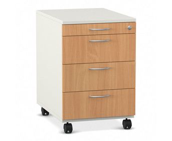 Flexeo® Schreibtisch Container mit 4 Schubladen