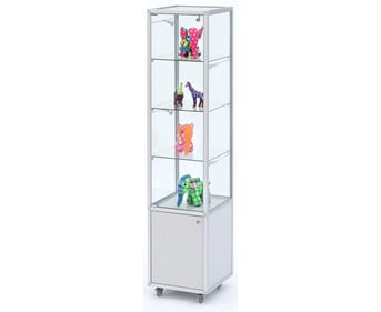 Quadrat Vitrine mit Unterschrank