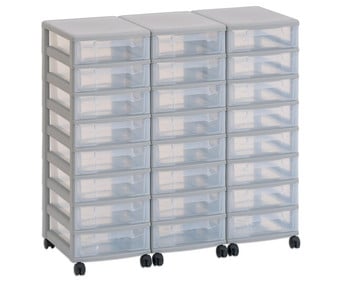 Flexeo® Container System 3 Reihen 24 kleine Boxen