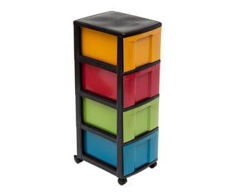 Betzold Rollcontainer 4 große Boxen aus biobasiertem treeNside Material