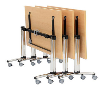 Säulentisch fahrbar und klappbar BxTxH: 120 x 70 x 73 5 cm