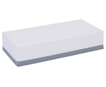 Betzold Alba Sofablock 120 x 60 x 25 cm weiß/grau Kunstleder