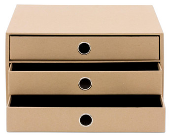 S O H O – 3er Schubladenbox Kraft