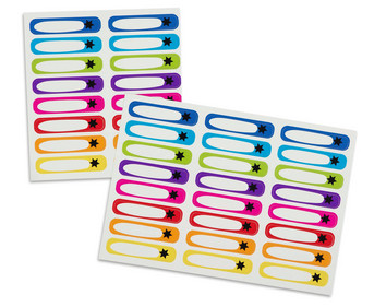 Namenssticker zum Selbstbeschriften 48 Stück