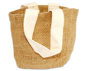 Jute Täschchen mit Innenfolie 10 Stück