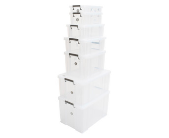 AllStore Aufbewahrungsbox mit Deckel 5 5 bis 85 l stapelbar