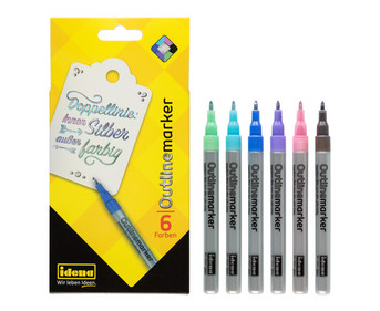 Outlinemarker 6 Farben
