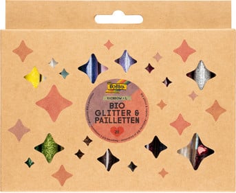 Bio Glitter und Pailletten Set Regenbogen