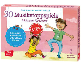 Musikstoppspiele – 30 Bildkarten für Kinder