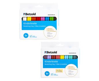 Betzold Weiche Kinderknete 8 Farben je 33 g