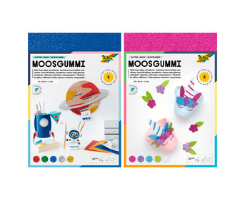 folia Selbstklebendes Glitzer Moosgummi 5 Bogen