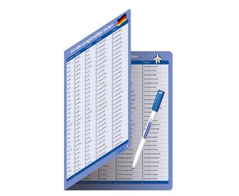Ich übe unregelmäßige Verben – Lerntafel mit Stift