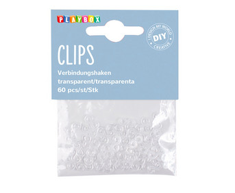 Clips für Fancy Loops transparent 60 Stück
