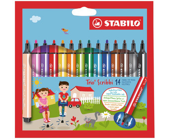 STABILO® Filzstifte Trio Scribbi 14er Set