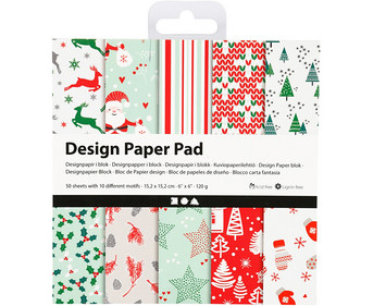 Design Papier im Block Weihnachten 50 Blatt